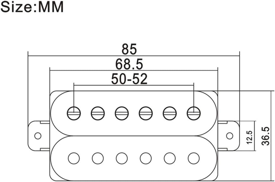 SAPHUE Alnico 5 Humbucker Pickup Double Coil Electric Guitar Pickups Set with Neck and Bridge with Prewired and Screws Parts Accessories Kit Black