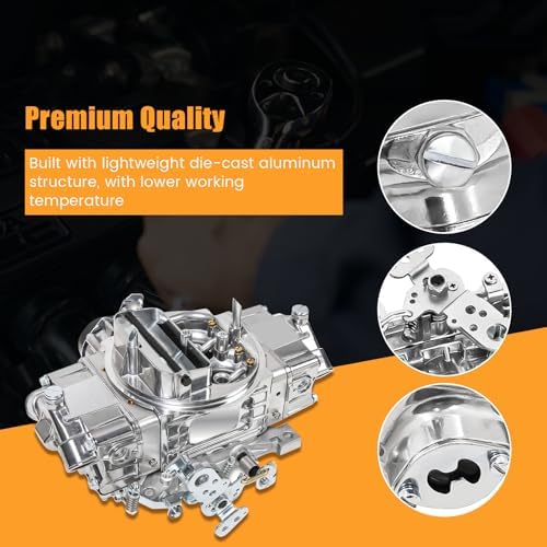 BR-67255 Carburetor 650 CFM 4 Barrel 4150 Model Carburetor Compatible with Holley Quick Fuel Brawler Diecast Carburetors with Mechanical Secondaries