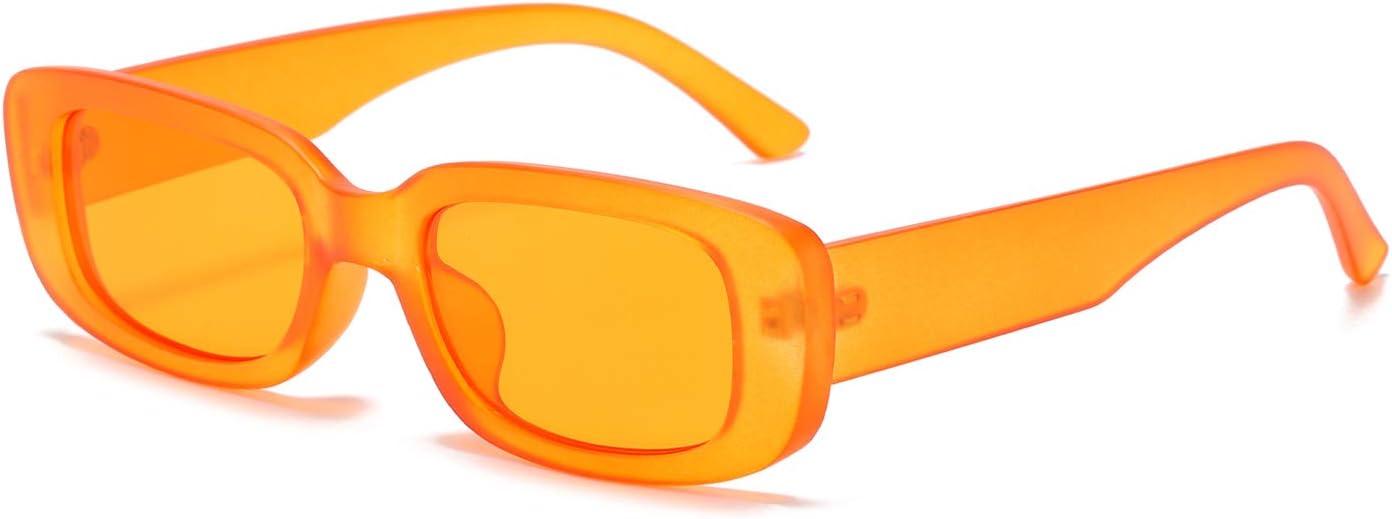 BUTABY Rectangle Sunglasses for Women Retro Driving Glasses 90’s Vintage Fashion Narrow Square Frame UV400 Protection