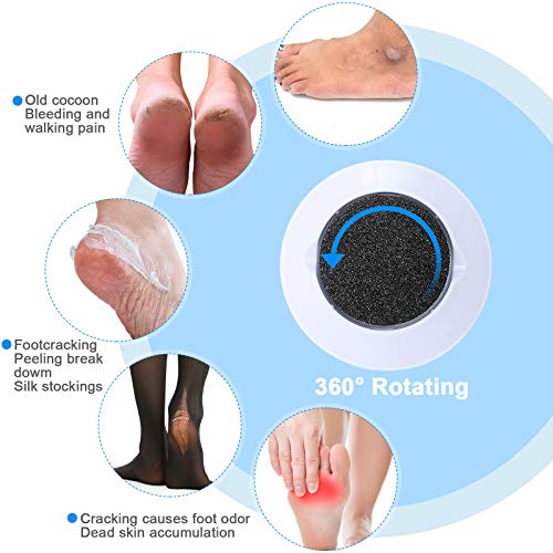 BBTO 20 Pcs Foot File Replacement Pads for Replacement Pads Portable Electric Vacuum Callus Remover Foot File for Exfoliation Cracked Heels Dead Skin