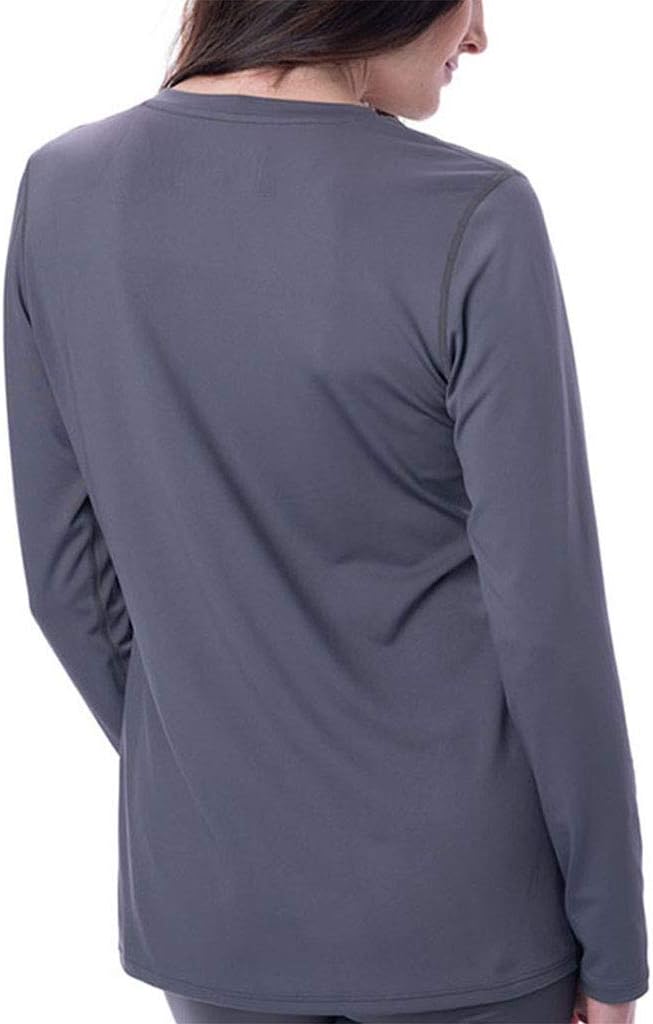 Arctic Cool Women's V-Neck Instant Cooling Moisture Wicking Performance UPF 50+ Long Sleeve Shirt | Lightweight Breathable Top for Running, Workout