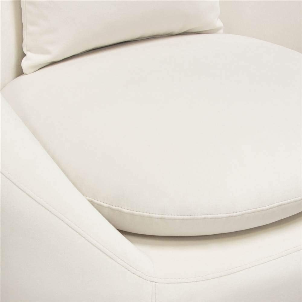 Diamond Sofa Swivel Accent Chair in Light Cream
