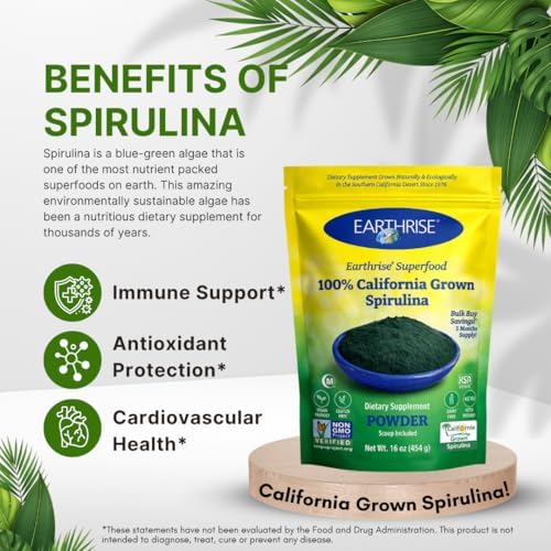 Earthrise Superfood California Spirulina Powder 16oz
