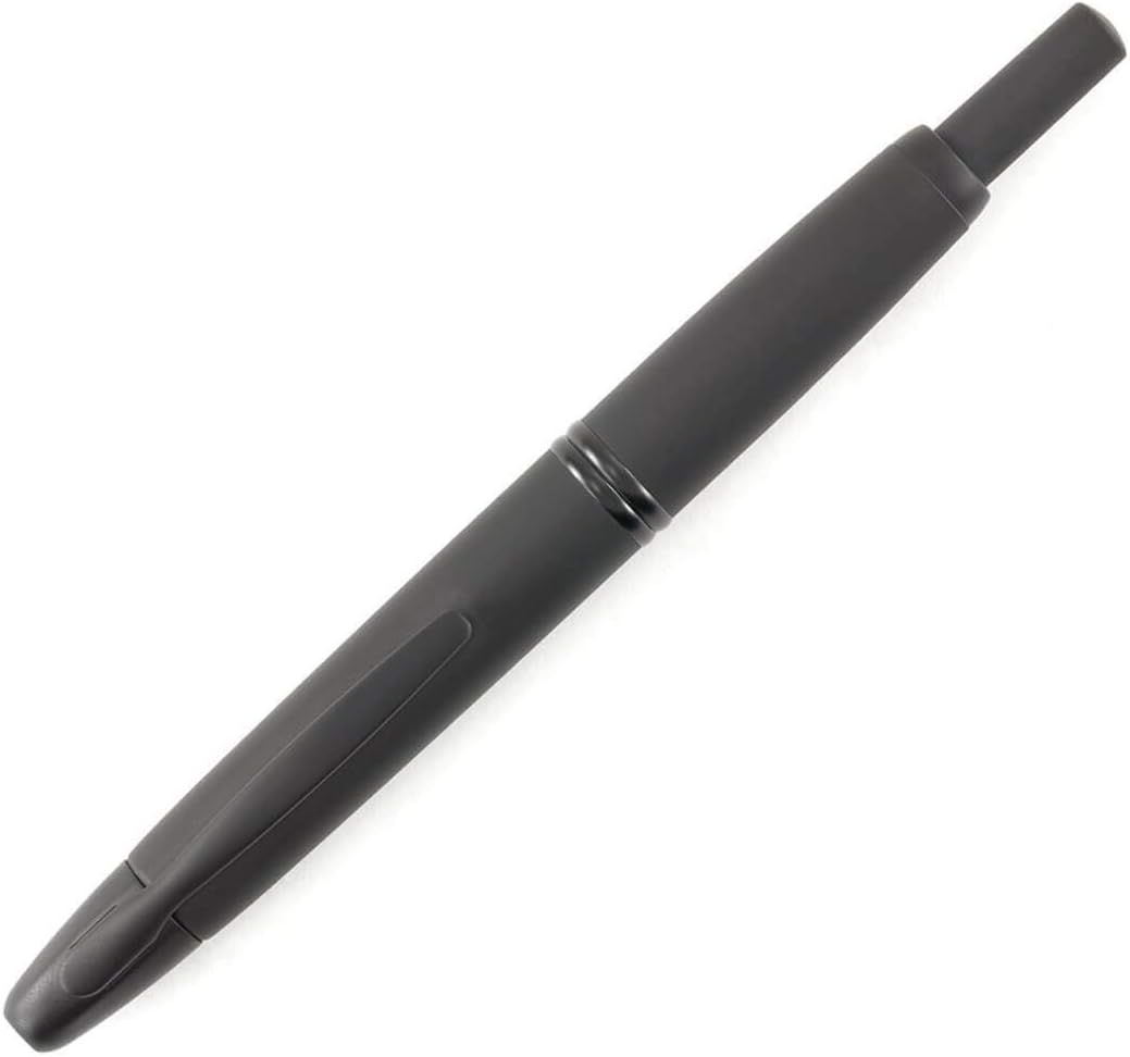 PILOT Vanishing Point Collection Refillable & Retractable Fountain Pen, Matte Black Barrel, Blue Ink, Fine Nib (60580)
