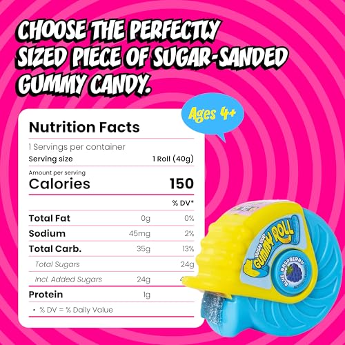 Push Pop Gummy Roll Candy Gummies 8 Ct Individually Wrapped Gummies
