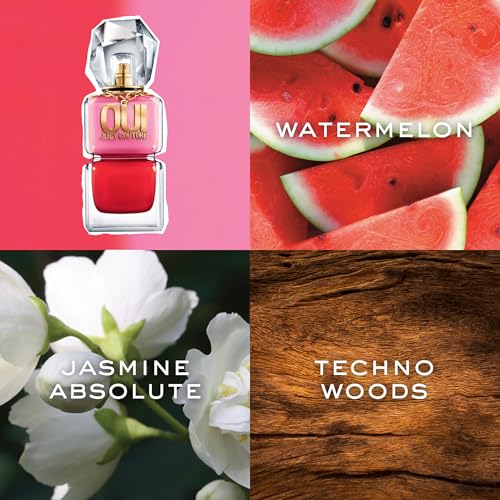 Juicy Couture Oui Eau De Parfum, Women's Perfume with Notes of Watermelon, Jasmine & Techno Woods - Fruity & Floral Perfume for Women