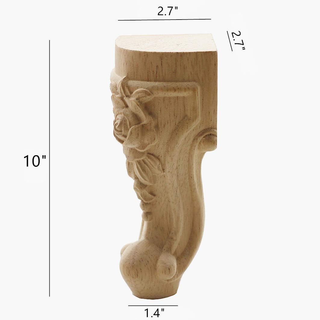 WEICHUAN Solid Wood Replacement Furniture Sofa Couch Legs 8 inch Set of 4