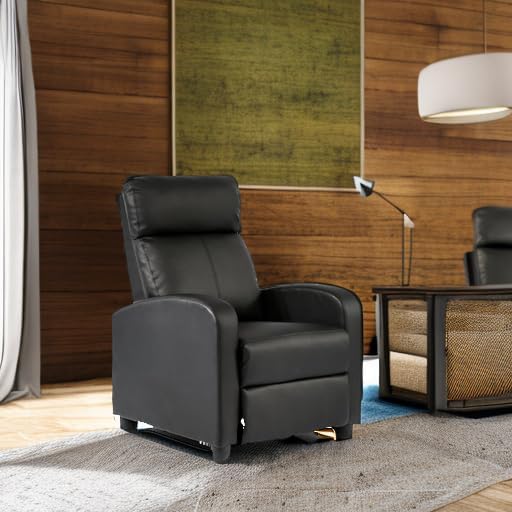 FDW Recliner Chair Push Back Sofa Home Theater Seating with Lumbar Support and Leather Padded Seat Backrest for Living Room | Lounge Chair With