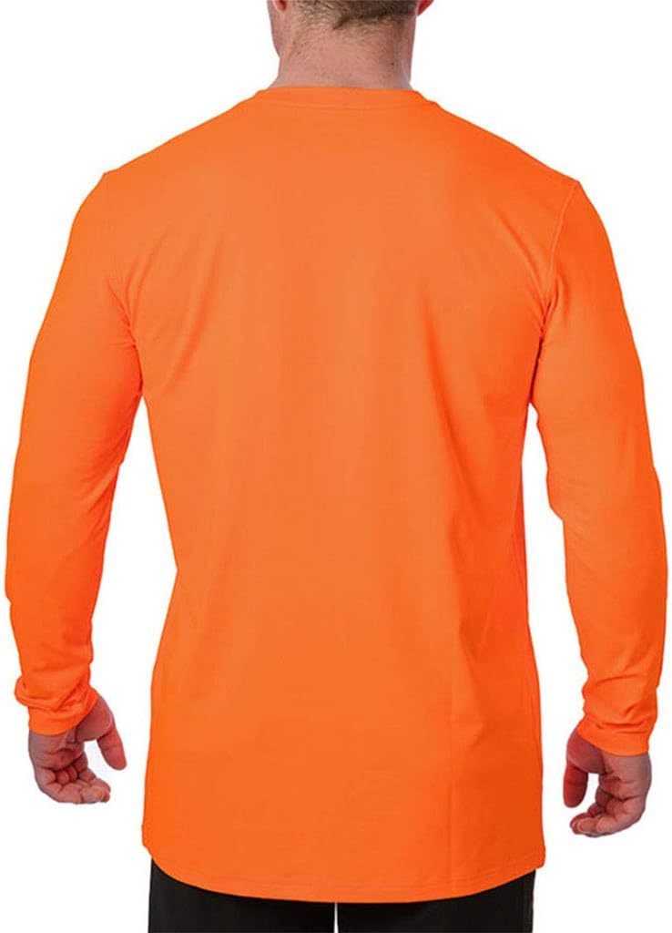 Arctic Cool Men’s Crew Neck Instant Cooling Pocket Workwear Moisture Wicking Performance UPF 50+ Long Sleeve Shirt