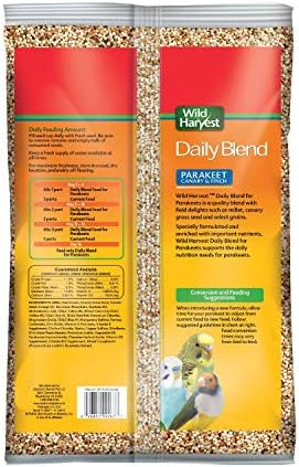 Wild Harvest Daily Blend Nutrition Diet Parakeet, Canary And Finch, Bird Food, 5 Pounds