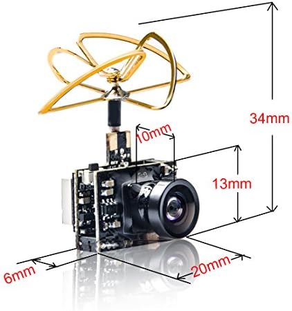 AKK A2 5.8Ghz 200mW FPV Transmitter Raceband 600TVL 1/4 Cmos Mini FPV Micro AIO Camera with Clover Antenna for FPV Drone