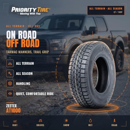 Zeetex AT1000 LT31X10.50R15 109Q All Terrain C (6 Ply) All Season Tire | Light Truck All Terrain All Season Traction 109Q Rated C (6 Ply) Radial Construction Black Sidewall Tire