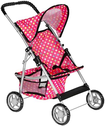 fash n kolor, My First Baby Doll Stroller with Flower Design with Basket in The Bottom- 2 Free Magic Bottles Included