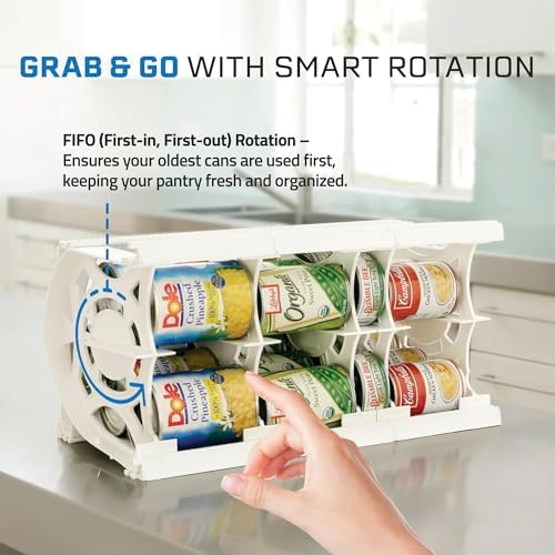 Cansolidator Cupboard - 1-Pack Can Organizer for Pantry, Stackable Soda Can Storage for Kitchen, Holds 20 Cans of Food or Soda