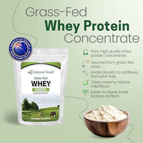 Z Natural Foods Grass-Fed Whey Protein Concentrate - Cold Processed, 1 lb