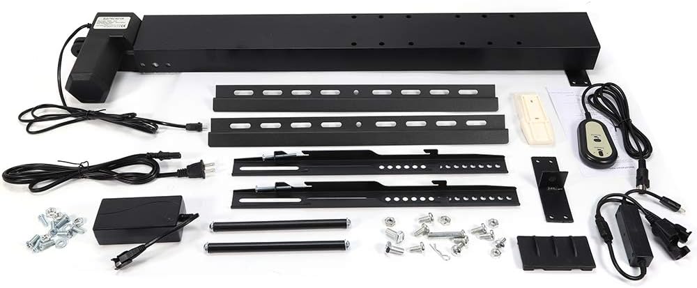 Motorized TV Lift & Mount - Fits 26" to 57" TVs, Remote Control, Adjustable Height, 27.6" Stroke