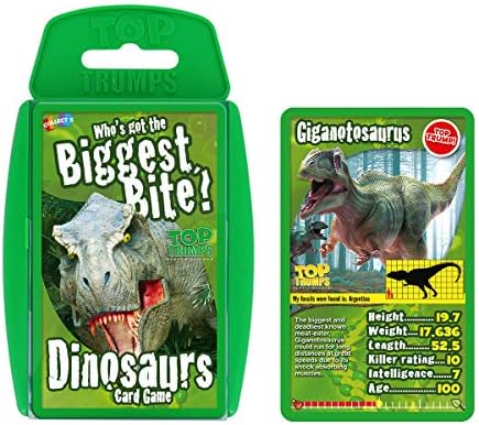 Top Trumps Dinosaurs Classics Card Game, Learn About The Tyrannosaurus Rex, Stegosaurus, Giganotsaurus in This Educational Pack