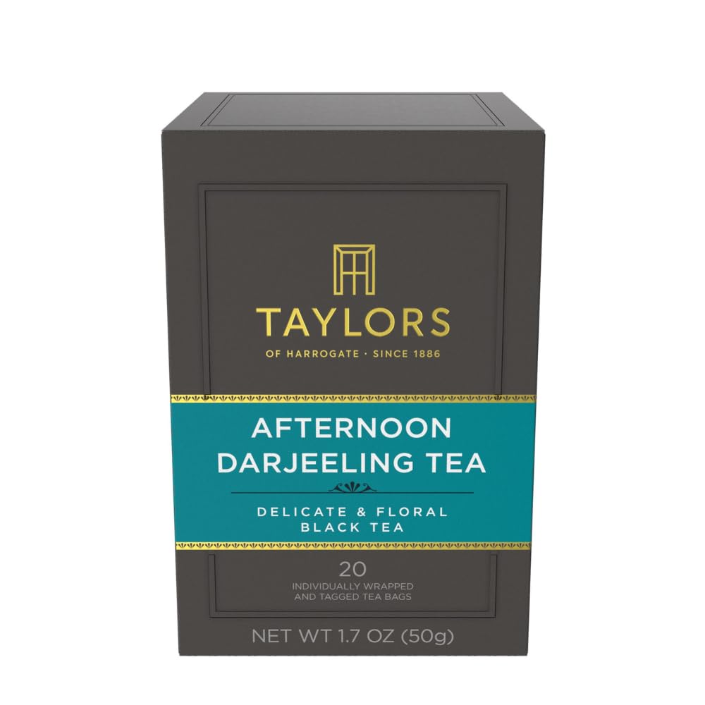 Taylors of Harrogate Green Tea with Jasmine, Individually Wrapped Bags, 20 Count (Pack of 1), Delicate, Floral & Sweet, Caffeinated, Enjoy Hot or Iced, 20 Teabags