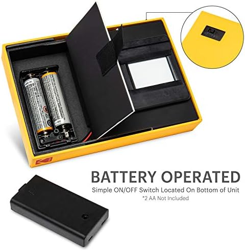 KODAK Mobile Film Scanner, 35mm Negative Scanner & Slide Viewer, App-Based | Scan and view old 35mm color and B&W negatives and slides, LED backlit