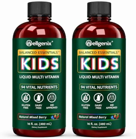 Wellgenix Balanced Essentials Kids Liquid Multivitamin, 16 Fl Oz