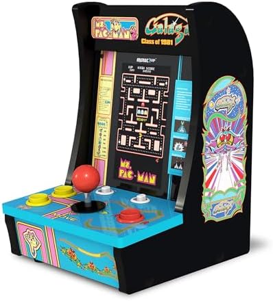 Arcade1Up Ms. Pac-Man Class of '81 Countercade, 3 Retro Games | Countertop Arcade Machine with 7-Inch LCD Screen and Real Feel Joysticks and Buttons