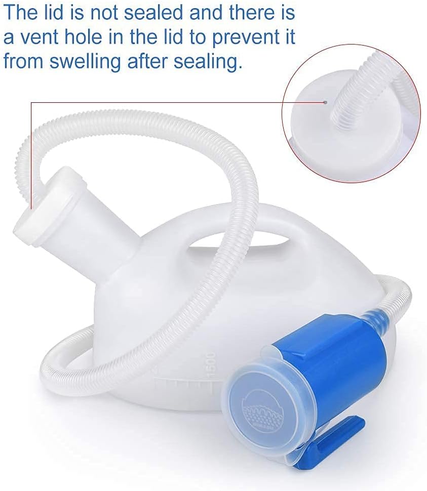 Urinals for Men, 2000ml Urine Bottle for Men, Male Portable Pee Bottle, Spill Proof Men's Potty Portable Urinal