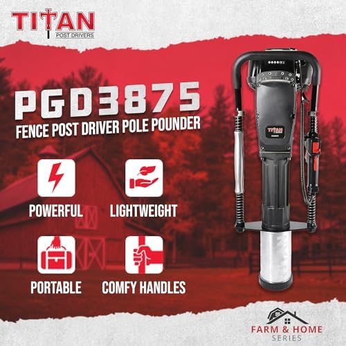 Titan PGD3875 Gas-Powered Post Driver, 1.3 HP, 3 7/8" Max Diameter