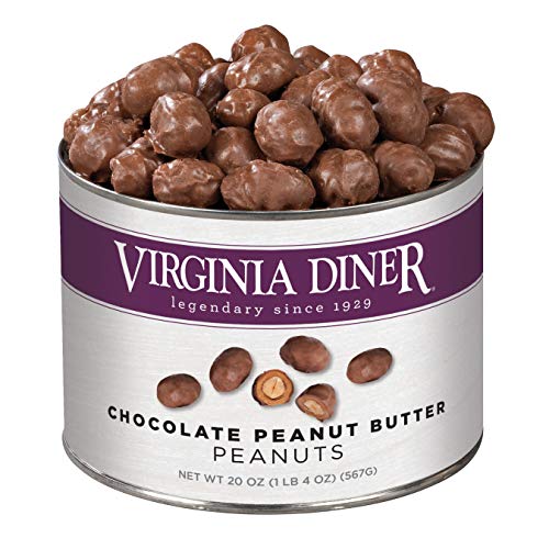 Virginia Diner Old-Fashioned Peanut Squares Candy, Virginia Peanuts -18oz Tin