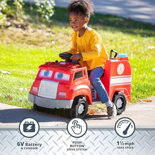 Kid Trax Real Rigs Toddler Recycling Truck Interactive Ride On Toy, Kids Ages 1.5-4 Years, 6 Volt Battery and Charger, Sound Effects