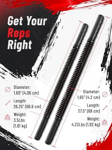 Zenooze's Power Twister Flex Bar, The Ultimate Upper Body Exercise Equipment for Strengthening Your Chest Workout, Shoulders, Biceps, Arms