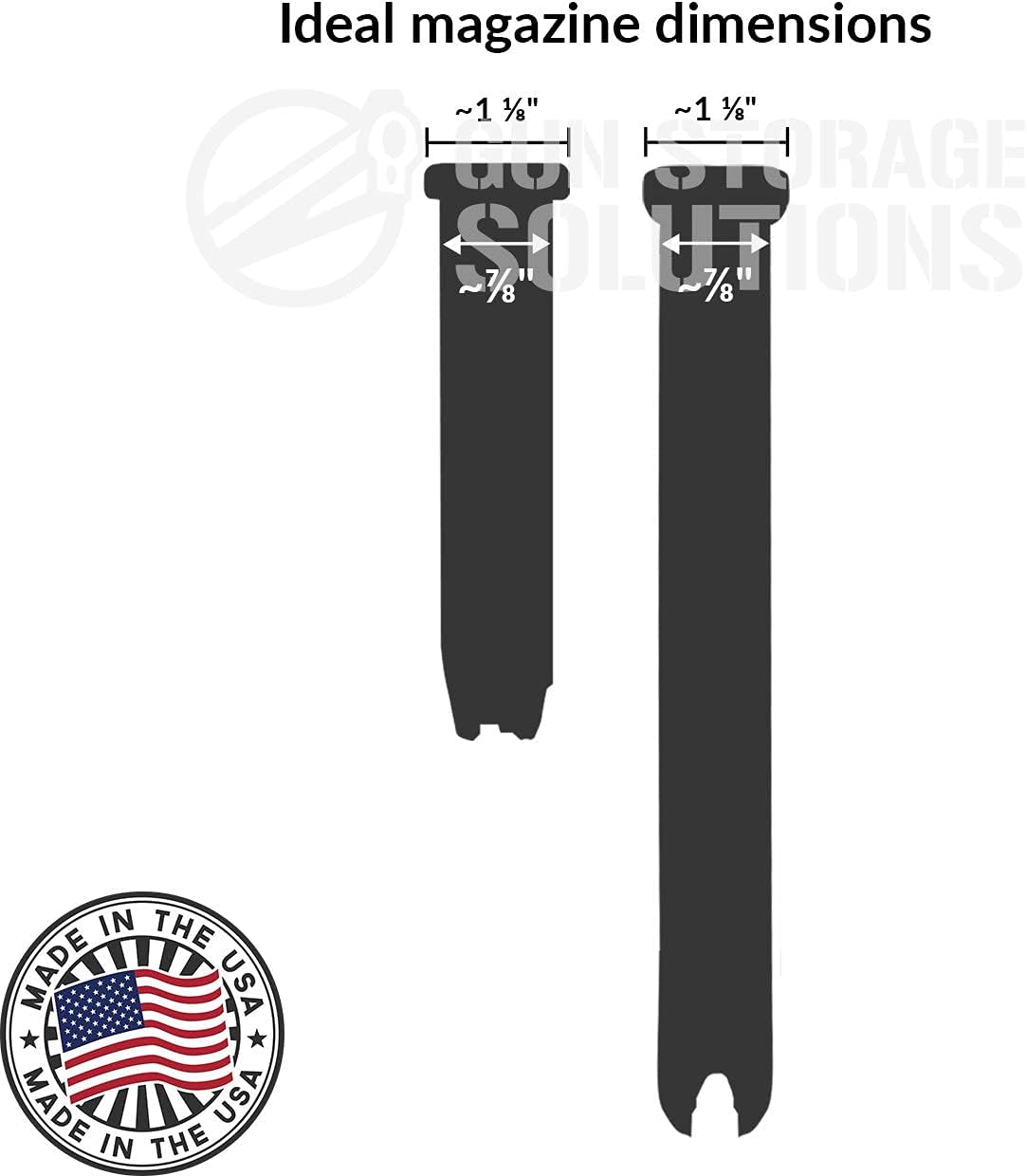 Magminder Undershelf Magazine Rack - Stores AR, AK, PMAG, and Double Stack Magazines with baseplates - reimagine Your Gun Safe Products!