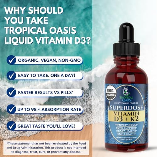 Tropical Oasis Adult Liquid Multivitamin -Liquid Multi-Vitamin and Mineral Supplement with 125 Total Nutrients Including; 85 Vitamins & Minerals, 23 Amino Acids, and 18 Herbs - 16 fl oz, 32 serv