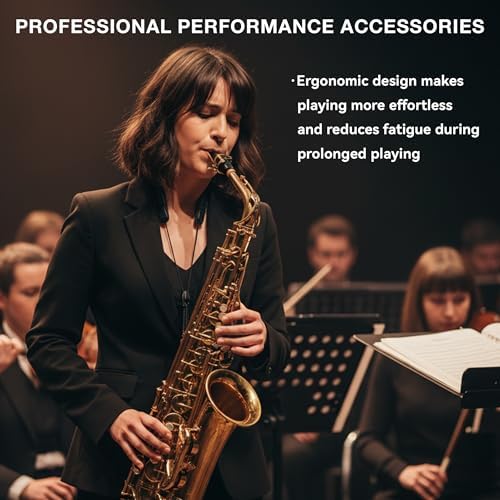 Alto Saxophone Mouthpiece Kit with Cap and Gold Metal Ligature | Includes Size 2.5 Reed & Cushions, Durable Replacement Set for Student Beginners