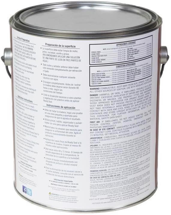Ready Seal Goof Proof Semi-Transparent Redwood Oil-Based Wood Stain and Sealer 1 gal.
