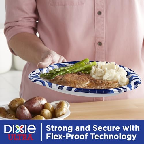 Dixie Ultra, Large Paper Plates, 10 Inch, 100 Count, 3X Stronger*, Heavy Duty, Microwave-Safe, Soak-Proof, Cut Resistant, Disposable Plates For Heavy