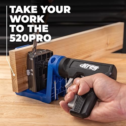 Kreg Pocket-Hole Jig - KPHJ520PRO2 - New Model - Premium Carpentry & Woodworking Tool - For Materials 1/2-1 1/2 Inches Thick - Includes 60