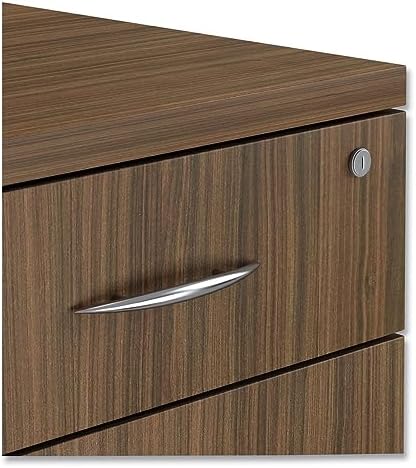Alera Alera Valencia Series Mobile Pedestal File, Left/Right, 3-Drawer: Box/Box/File, Legal/Letter, Walnut, 15.88 X 20.5 X 28.38
