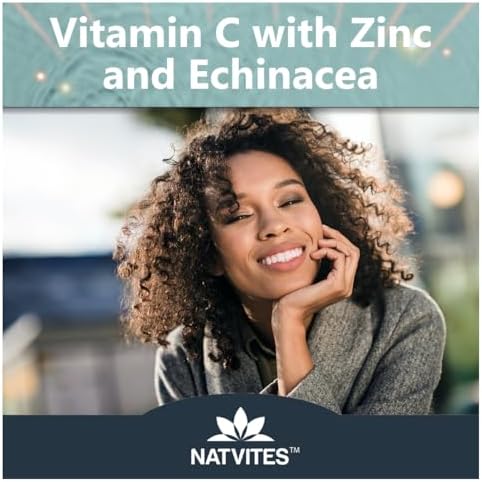 Vitamin C and Zinc Gummies for Adults with Echinacea and Rose Hips – Orange Flavored Gummy Vitamins for Women & Men – Immune Support