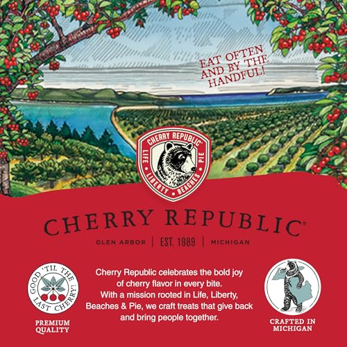 Cherry Republic Dark Chocolate Covered Cherries, 7 oz Bag | Premium Montmorency Dried Cherries Coated in Rich 60 Percent Dark Chocolate, Balanced Tart and Sweet Flavor, Made in Michigan