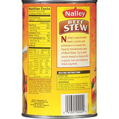 Nalley Big Chunk Beef Stew, 38 Ounce