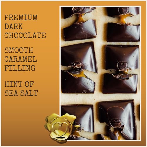Chocolove Salted Caramel Chocolate Bars | 55% Cocoa | Silky Caramel with a Hint of Salt | Made with Premium Chocolate | Non-GMO, & Gluten-Free, 3.2 oz Bar (10 Pack)