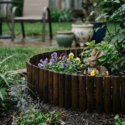 WORTH Wooden Edging for Landscaping, Flexible Garden Lawn Border 8" x 42"