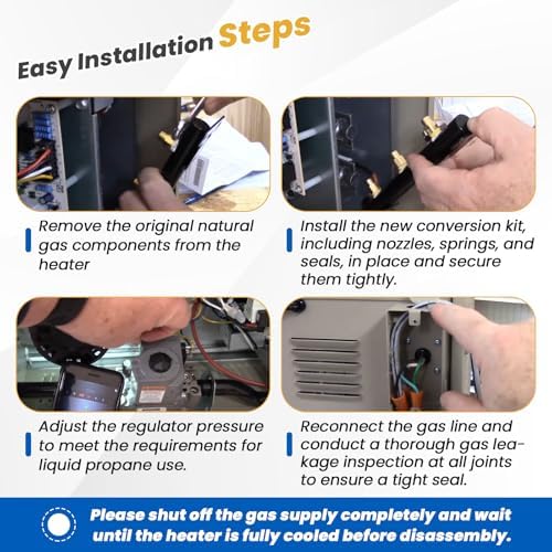 F260163 Fuel Conversion Kit Parts Compatible with Mr. Heater Big Maxx Heater | MHU50 MHU80 Unit Heaters, Converts Unit Heater from NG to LP Propane