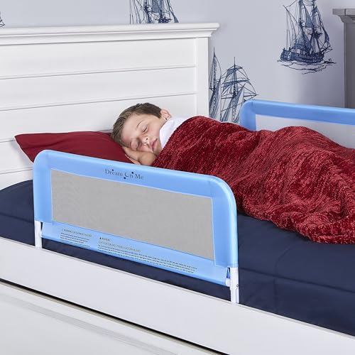 Dream On Me Lightweight Mesh Security Adjustable Bed Rail Double Pack with Breathable Mesh Fabric in White, 2 Count (Pack of 1)