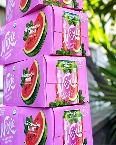 Nixie Organic Watermelon Mint Sparkling Water 8 Pack, 12 FZ