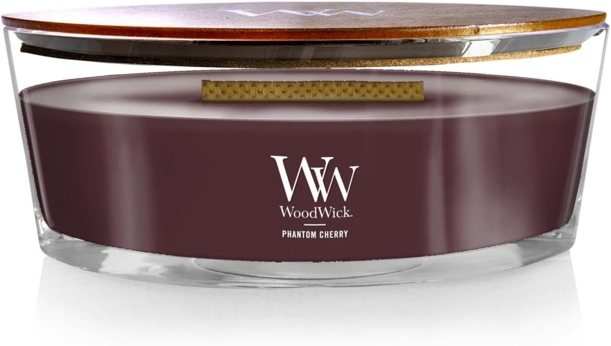 WoodWick Lavender Spa Gifts for Women and Men, 9.7 oz Medium Hourglass Candle with Crackling Wick