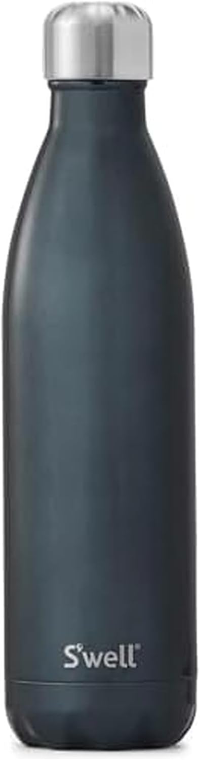 S'well Stainless Steel Water Bottle, 17oz, Blue Suede, Triple-Layered Vacuum Insulated Containers Keeps Drinks Cold for 36 Hours and Hot for 18, BPA Free, Perfect for On the Go