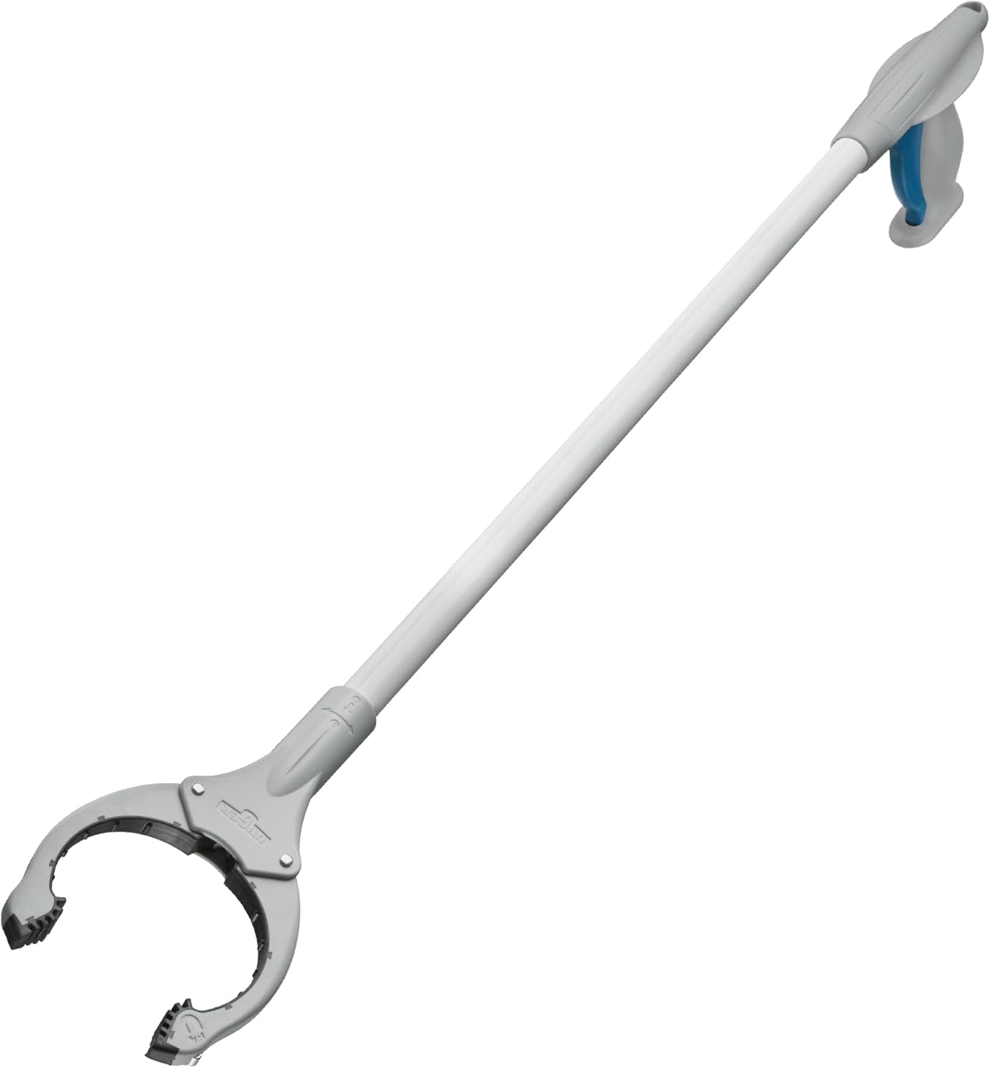 Unger 32” Grabber Plus Reacher Tool and Trash Picker Upper, Built-In Magnet and Economic Grip, Claw Pickup and Yard Clean Up, Reaching Assist for Seniors, Safely Perform Tasks