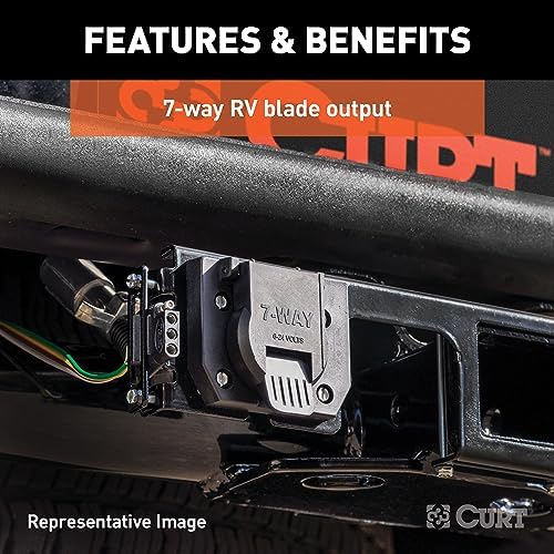 CURT 56413 Vehicle-Side Custom RV Blade 7-Pin Trailer Wiring Harness