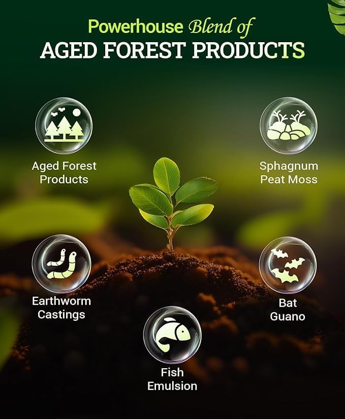 FoxFarm Ocean Forest Potting Soil for Container Gardens - Light, Aerated Texture with Fish Meal, Crab Meal, Earthworm Castings - Houseplant Potting Mix for Seedlings & Plant Starts - 4 x 12 Quart